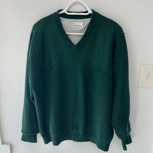 Vintage Long Sleeve Proof  V-Neck Sweater Made in Hong Kong